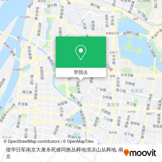 侵华日军南京大屠杀死难同胞丛葬地清凉山丛葬地地图