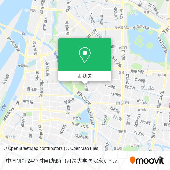 中国银行24小时自助银行(河海大学医院东)地图