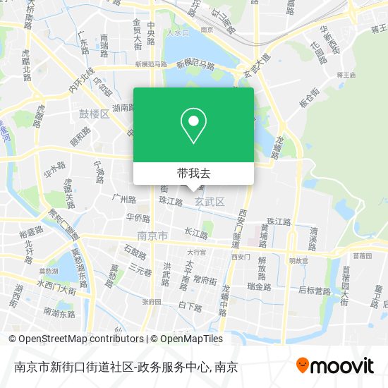南京市新街口街道社区-政务服务中心地图