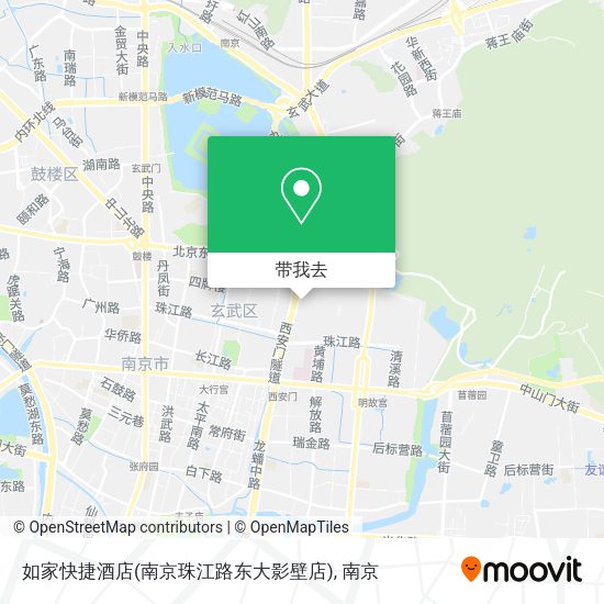 如家快捷酒店(南京珠江路东大影壁店)地图