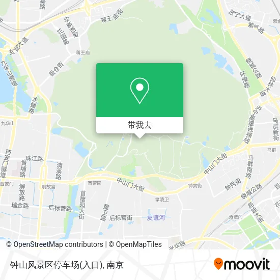 钟山风景区停车场(入口)地图