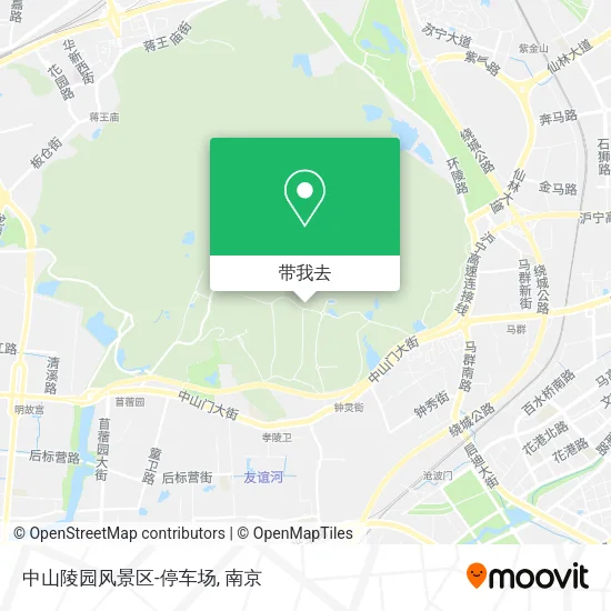 中山陵园风景区-停车场地图