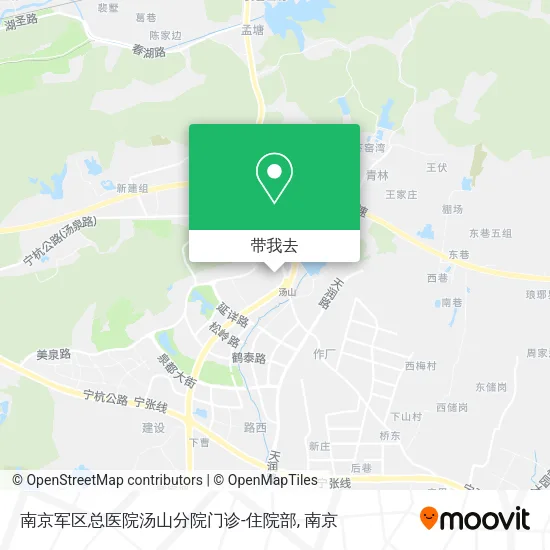 南京军区总医院汤山分院门诊-住院部地图