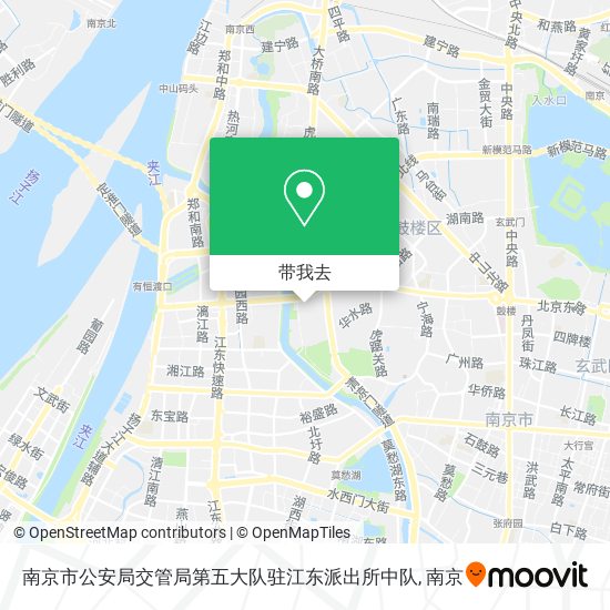 南京市公安局交管局第五大队驻江东派出所中队地图