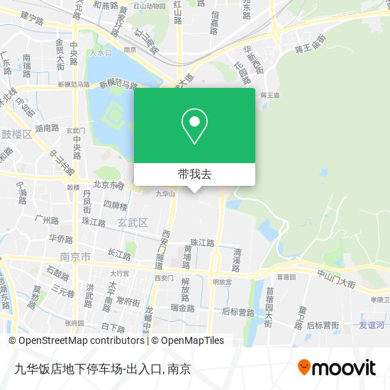 九华饭店地下停车场-出入口地图