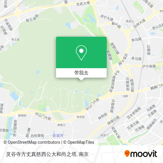 灵谷寺方丈真慈西公大和尚之塔地图