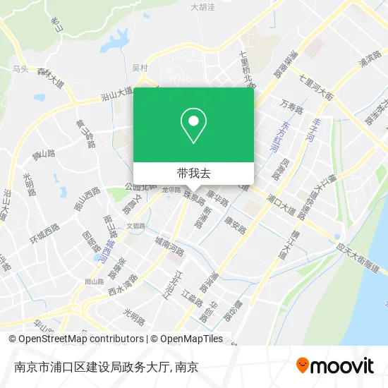 南京市浦口区建设局政务大厅地图
