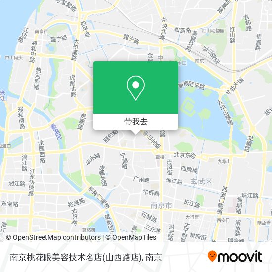 南京桃花眼美容技术名店(山西路店)地图