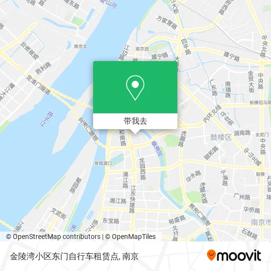 金陵湾小区东门自行车租赁点地图