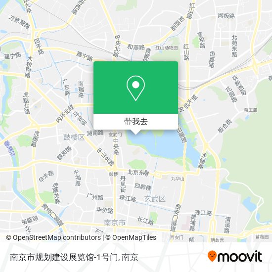 南京市规划建设展览馆-1号门地图