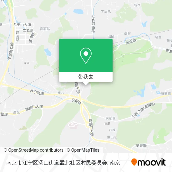 南京市江宁区汤山街道孟北社区村民委员会地图