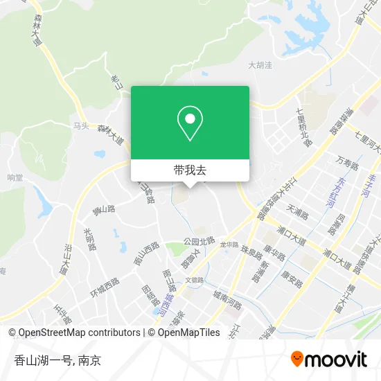 香山湖一号地图