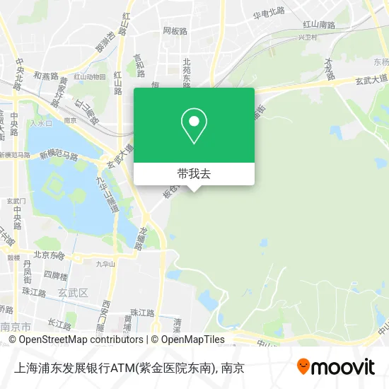 上海浦东发展银行ATM(紫金医院东南)地图