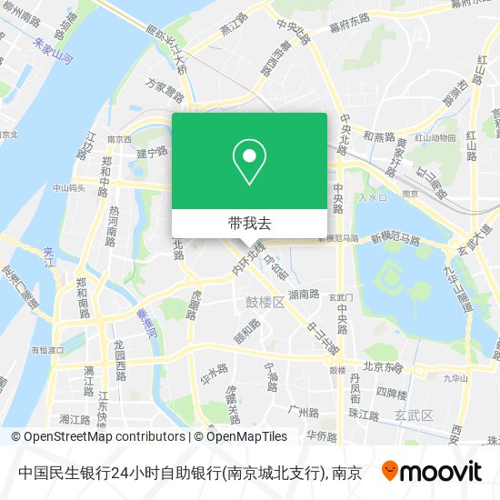 中国民生银行24小时自助银行(南京城北支行)地图