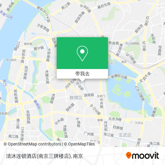 清沐连锁酒店(南京三牌楼店)地图