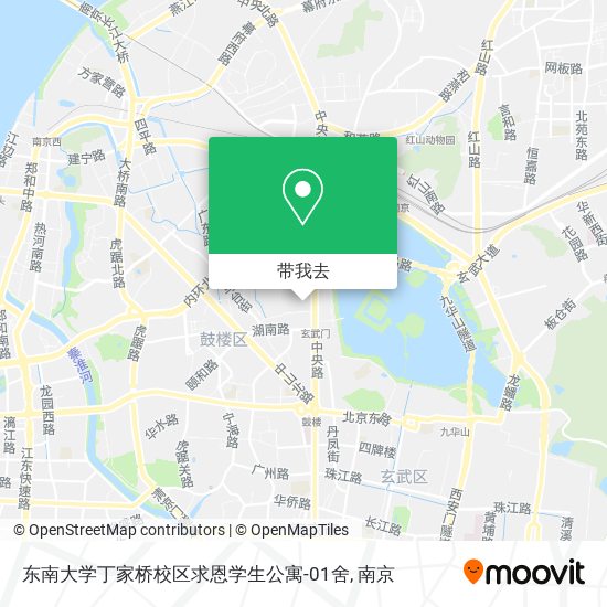 东南大学丁家桥校区求恩学生公寓-01舍地图