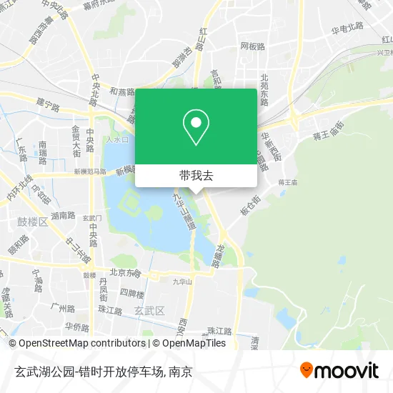 玄武湖公园-错时开放停车场地图