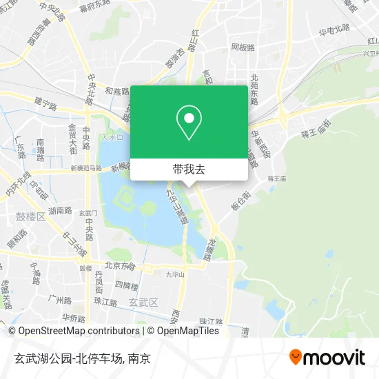 玄武湖公园-北停车场地图