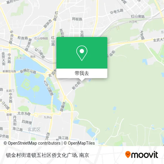 锁金村街道锁五社区侨文化广场地图