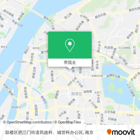 鼓楼区挹江门街道民政科、城管科办公区地图