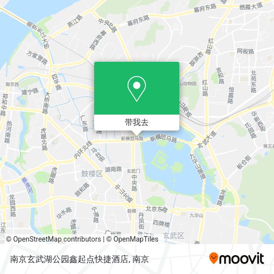 南京玄武湖公园鑫起点快捷酒店地图