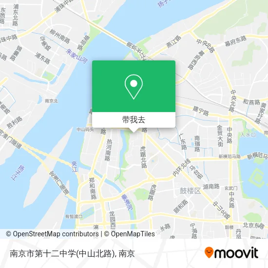 南京市第十二中学(中山北路)地图
