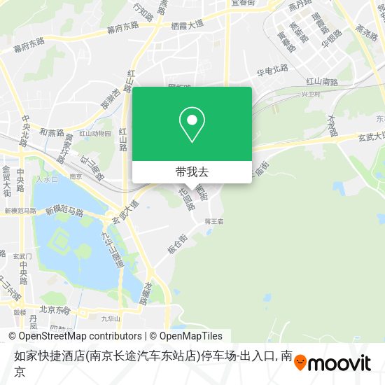 如家快捷酒店(南京长途汽车东站店)停车场-出入口地图