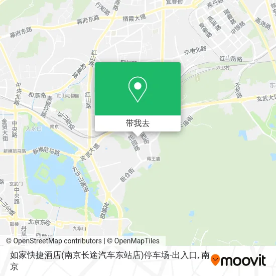 如家快捷酒店(南京长途汽车东站店)停车场-出入口地图