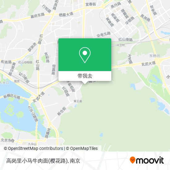 高岗里小马牛肉面(樱花路)地图