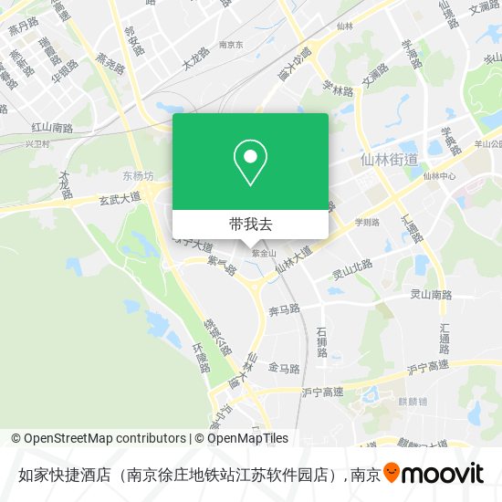如家快捷酒店（南京徐庄地铁站江苏软件园店）地图