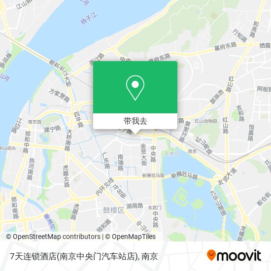 7天连锁酒店(南京中央门汽车站店)地图