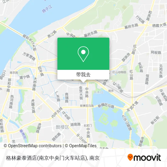 格林豪泰酒店(南京中央门火车站店)地图