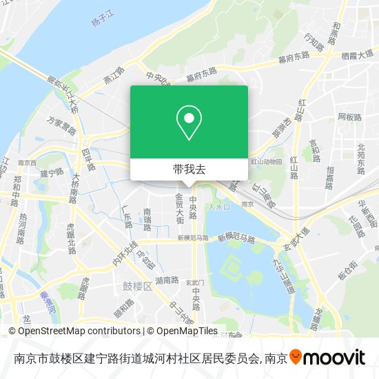 南京市鼓楼区建宁路街道城河村社区居民委员会地图
