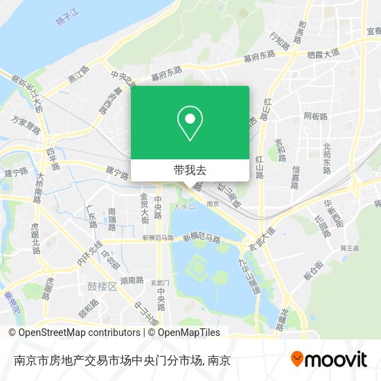 南京市房地产交易市场中央门分市场地图