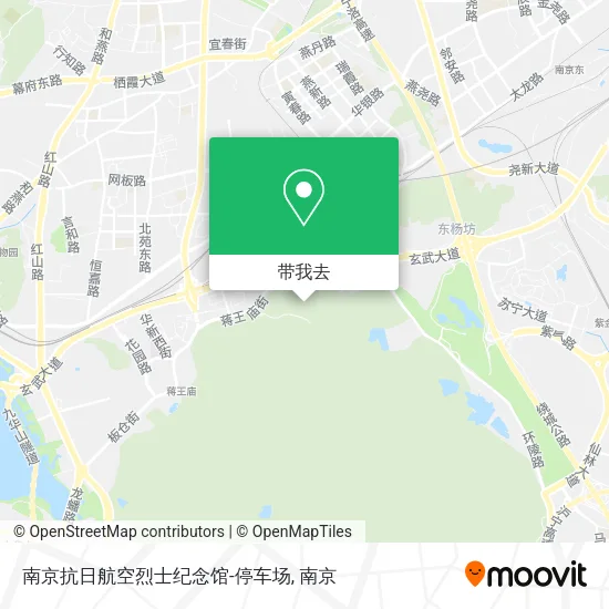 南京抗日航空烈士纪念馆-停车场地图