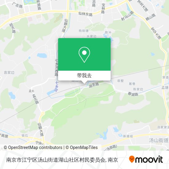 南京市江宁区汤山街道湖山社区村民委员会地图
