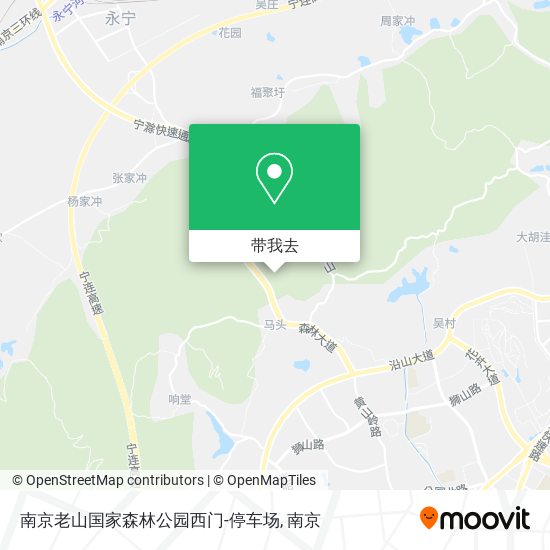 南京老山国家森林公园西门-停车场地图