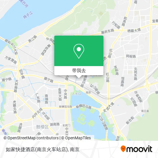 如家快捷酒店(南京火车站店)地图