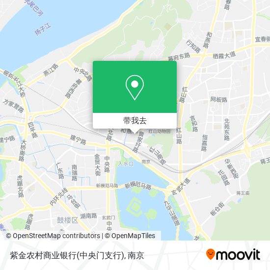 紫金农村商业银行(中央门支行)地图