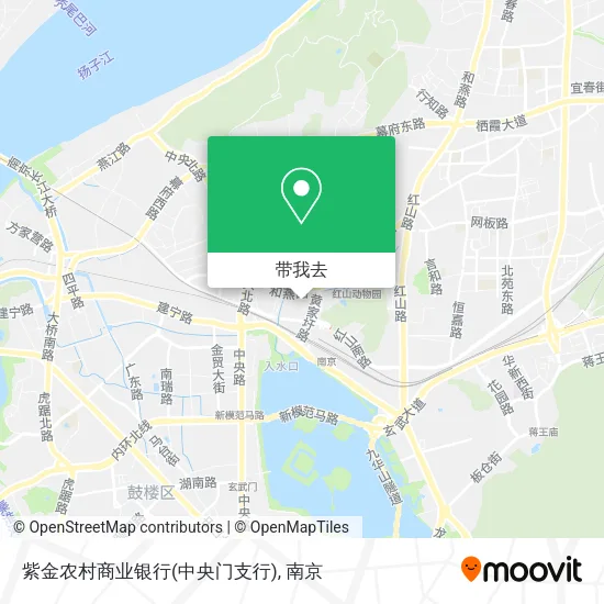 紫金农村商业银行(中央门支行)地图