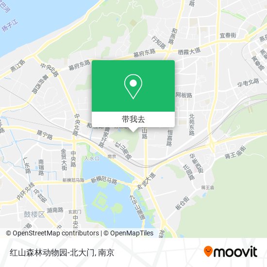 红山森林动物园-北大门地图