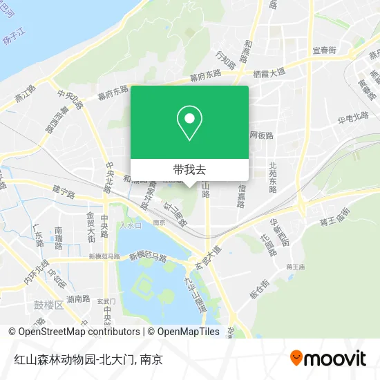 红山森林动物园-北大门地图