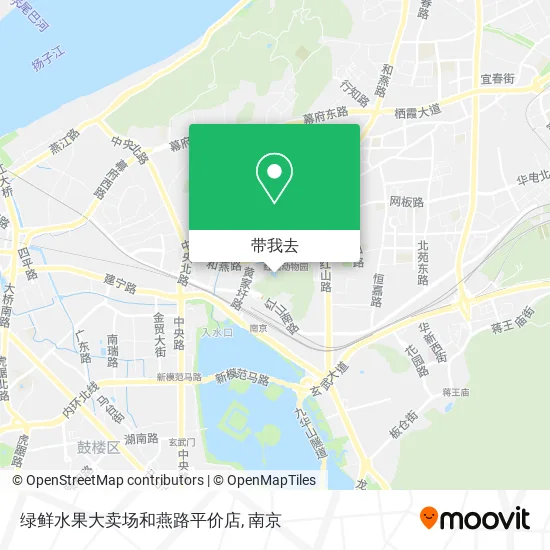 绿鲜水果大卖场和燕路平价店地图