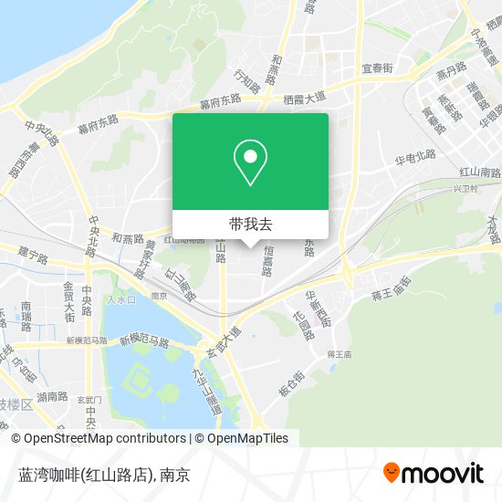 蓝湾咖啡(红山路店)地图