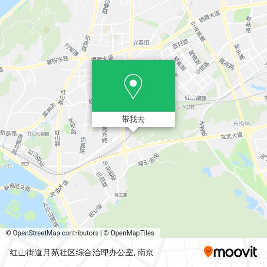 红山街道月苑社区综合治理办公室地图