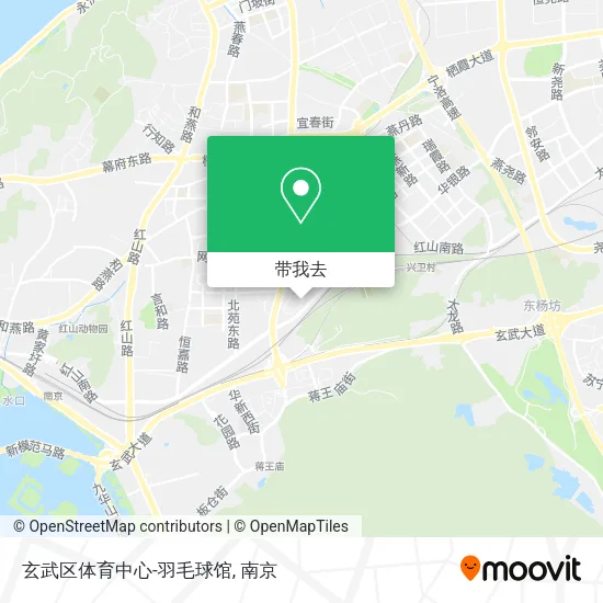 玄武区体育中心-羽毛球馆地图