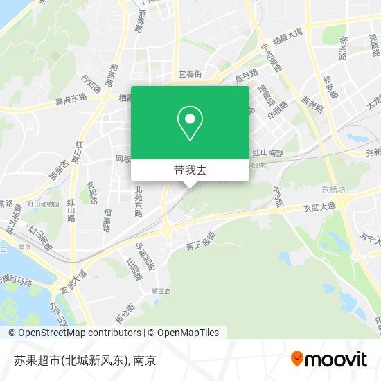 苏果超市(北城新风东)地图