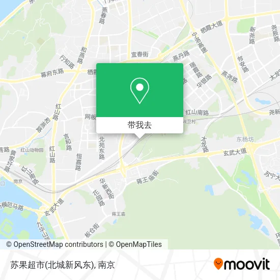 苏果超市(北城新风东)地图