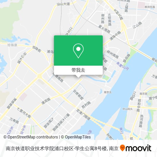 南京铁道职业技术学院浦口校区-学生公寓8号楼地图
