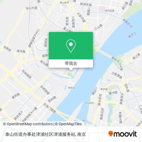 泰山街道办事处津浦社区津浦服务站地图